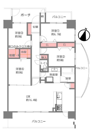 コート甲子園南4番館の間取り