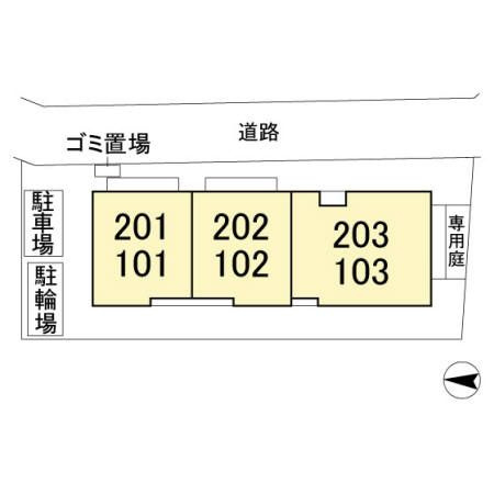 ヴィラコンフォールの区画図