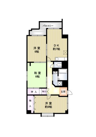 コートラヴィーニアの間取り|エアコン二基設置可※設置か所はお問合せ下さい。
