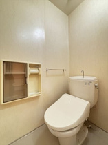 落ち着いた色調のトイレです
