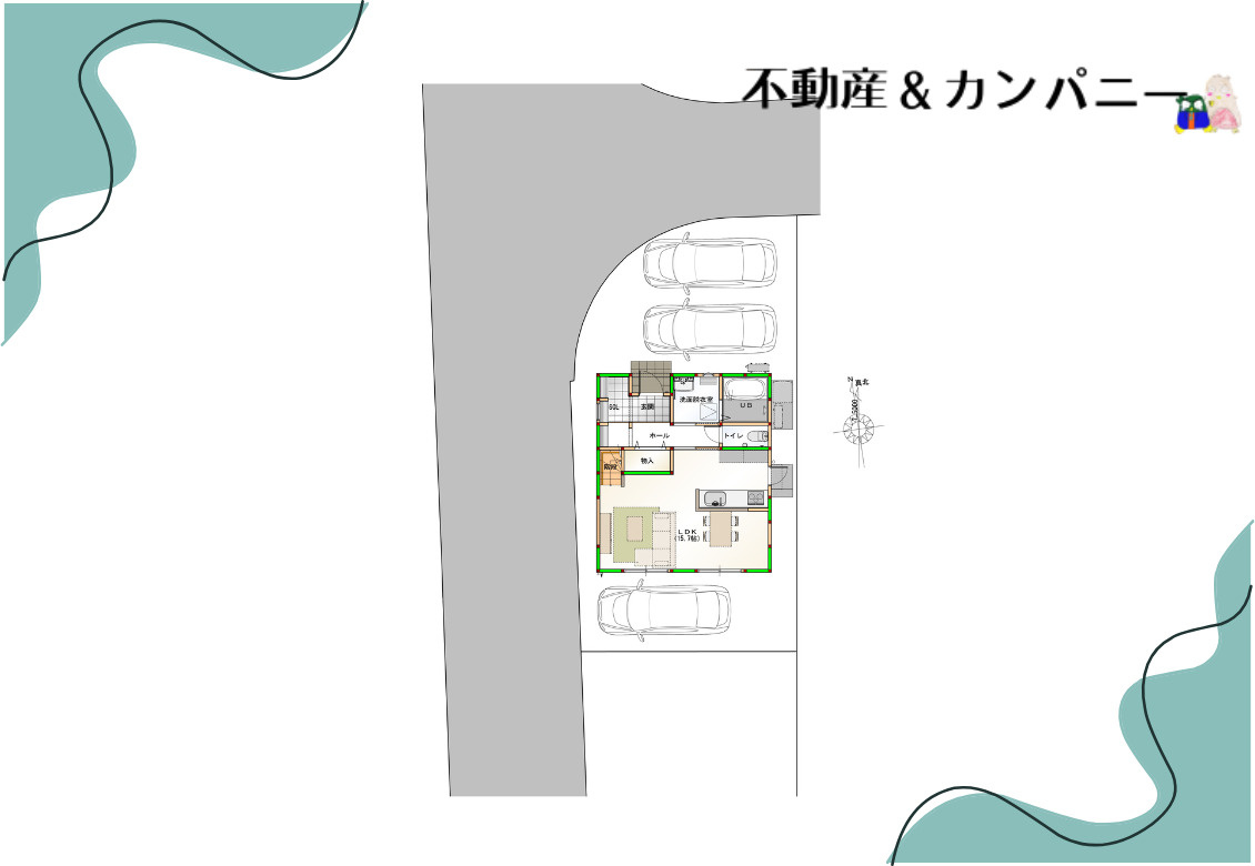 東垣生町の新築のおうち　松山市東垣生町新築戸建の区画図