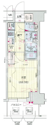 プレサンス梅田北ディアの間取り|プレサンス梅田北ディア　間取り