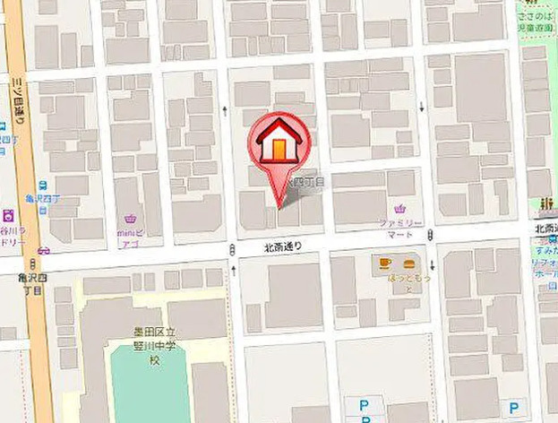 XEBEC錦糸北斎通りの地図