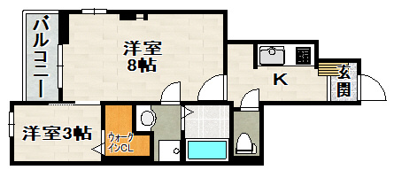 アレグレパス安倉の間取り