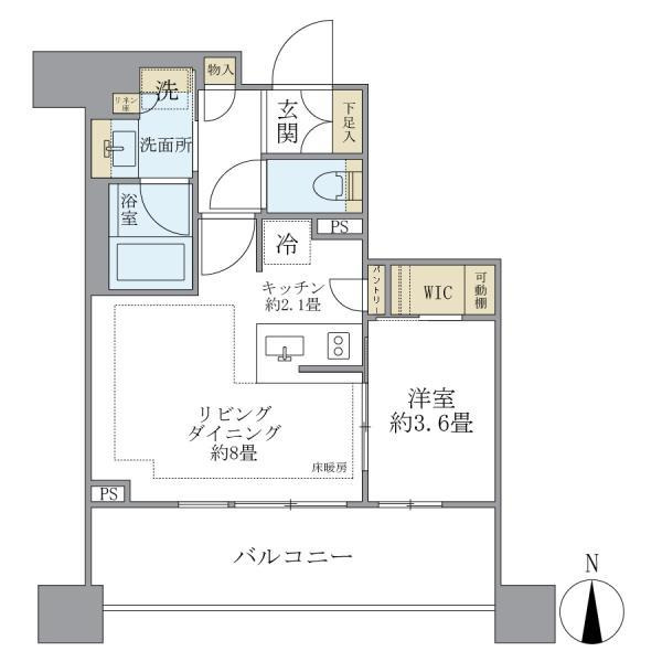 Ｂｒｉｌｌｉａ三鷹禅林寺通りの間取り