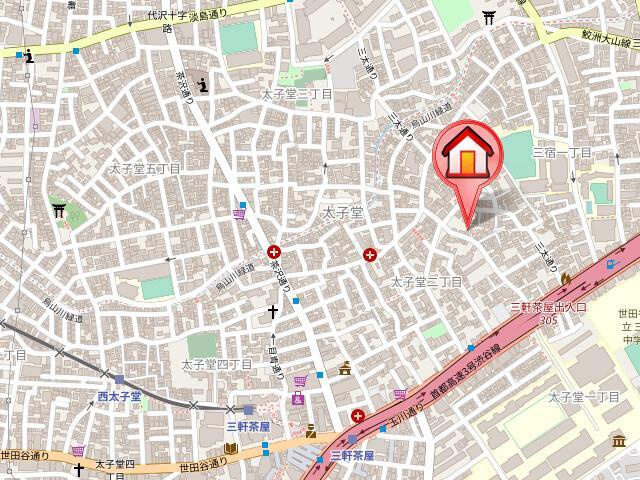 オークハウスの地図