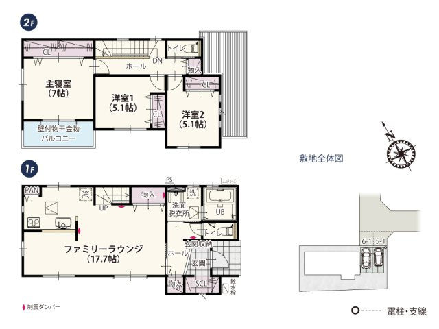 ワイウッドコート久喜市吉羽第7期の間取り|リビング階段は帰宅時、お風呂上りなど自分の部屋に行くときに必ずリビングを通るので家族と顔を合わせる時