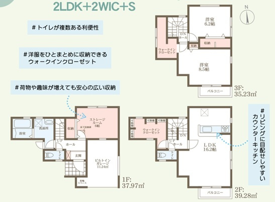 リーブルガーデン堺市中区深井中町6期の間取り