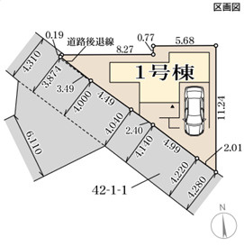 リーブルガーデン堺市中区深井中町6期の区画図