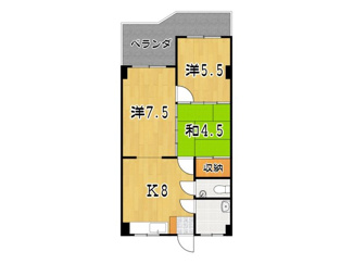 【間取り】 | 仲松ビル | ※別室参考写真使用