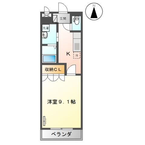 フローラ滑川の間取り