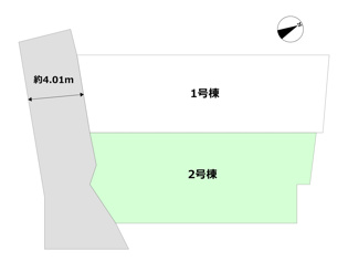 豊中市熊野町2丁目新築一戸建ての区画図