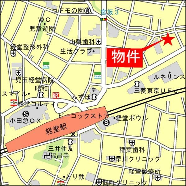 グランドール梶山の地図