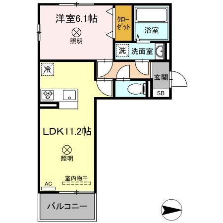 クレールＤ棟の間取り