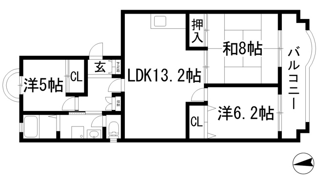 【間取り】 | メゾン呉羽の里