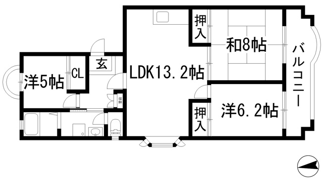 【間取り】 | メゾン呉羽の里