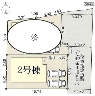 北葛城郡広陵町三吉大垣内　第2期　新築一戸建ての区画図|全2区画