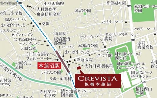 クレヴィスタ板橋本蓮沼の地図