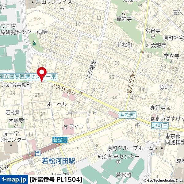 アデッソ新宿若松町の地図