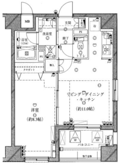ライジングプレイス浅草参番館の間取り