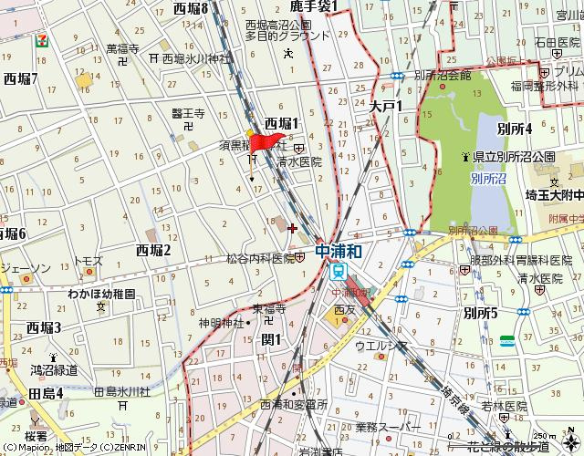 ハイデンス上の宮Ⅱの地図
