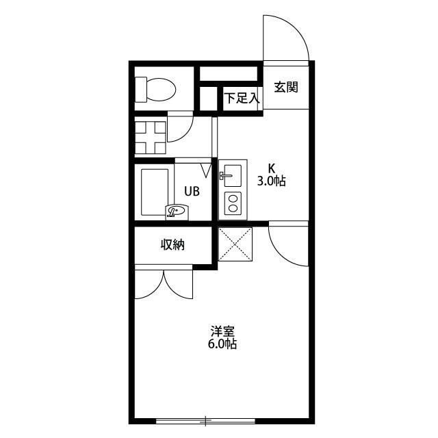 アンプルール　ブワ　武蔵中原の間取り