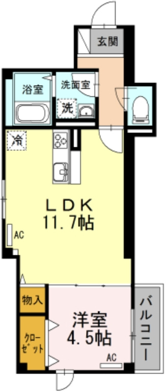 クレールの間取り