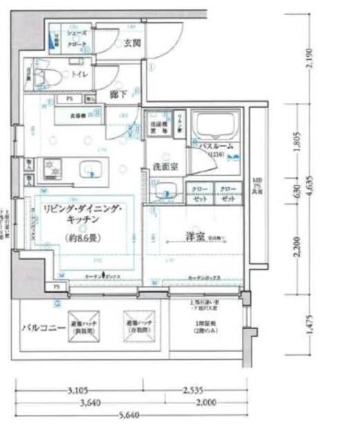 クリオラベルヴィ松戸の間取り|間取りです。