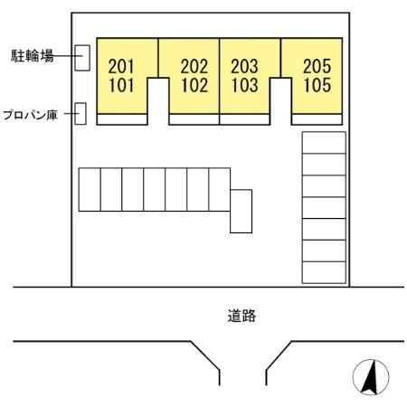 ブルームハイツの区画図