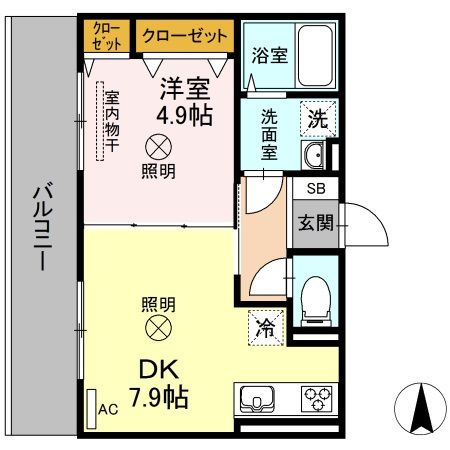 アルシオネ岡山駅西の間取り
