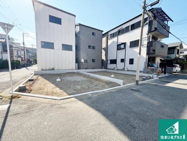 堺市堺区大浜中町　第4期　新築一戸建ての外観|周辺は落ち着いた街並みの住宅地！子育てがしやすい住環境です！まだ未完成ですが、現地でしかわからない事もございます。是非一度ご覧ください。