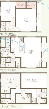 堺市堺区大浜中町　第4期　新築一戸建ての間取り|1号地