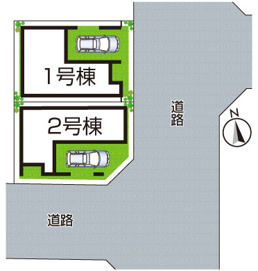 堺市堺区大浜中町　第4期　新築一戸建ての区画図|全2区画