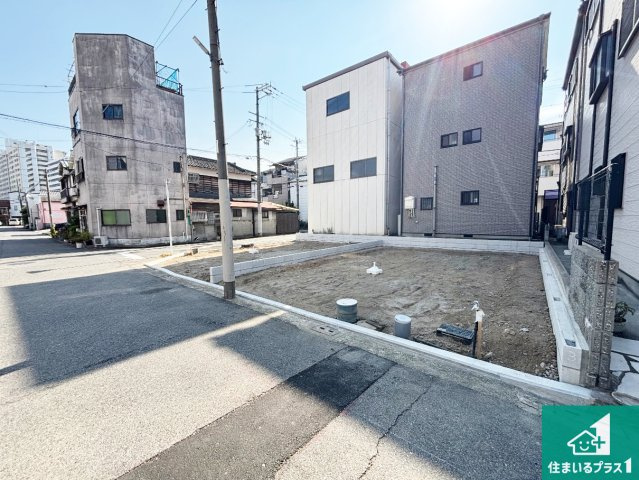 堺市堺区大浜中町　第4期　新築一戸建ての外観|周辺は落ち着いた街並みの住宅地！子育てがしやすい住環境です！まだ未完成ですが、現地でしかわからない事もございます。是非一度ご覧ください。