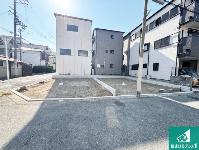 堺市堺区大浜中町　第4期　新築一戸建ての外観|周辺は落ち着いた街並みの住宅地！子育てがしやすい住環境です！まだ未完成ですが、現地でしかわからない事もございます。是非一度ご覧ください。