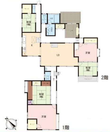 【間取り】 | 小野中古戸建 | 5LDKは、リビングダイニングキッチンと5つの居室がある間取りで、大家族や二世帯住宅に最適です。広々としたリビングで家族団らんを楽しみ、個室でプライベートな時間も確保でき、快適な生活を実現できますよ。