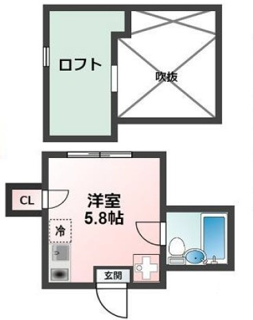 Ｇｌａｎｚ八広　の間取り|間取りです。