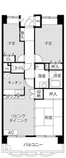 【間取り】 | ビレッジハウス潮見タワー１号棟 | 間取りです。