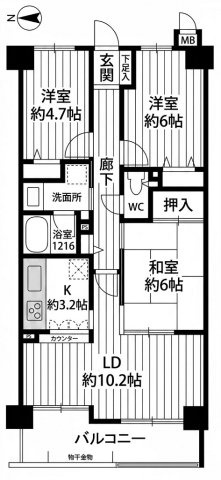 ディアエスタ・ミオ　豊中ウエストスクエアの間取り