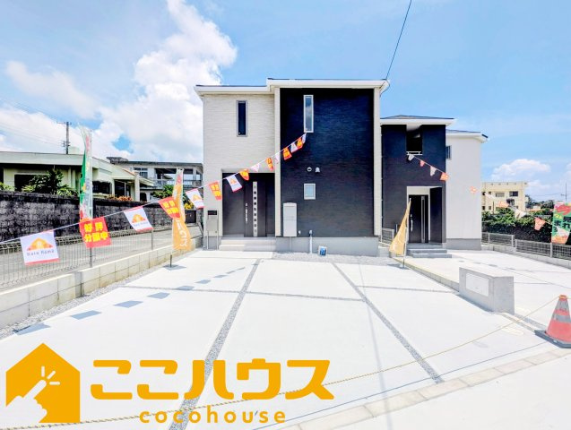 南城市玉城前川　新築戸建て　全2棟　1号棟の駐車場|駐車並列3台