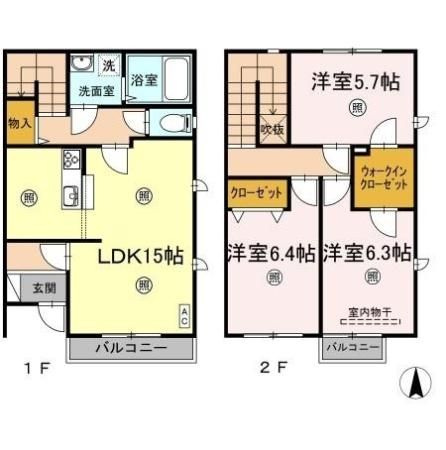 ダンデライオン　Aの間取り