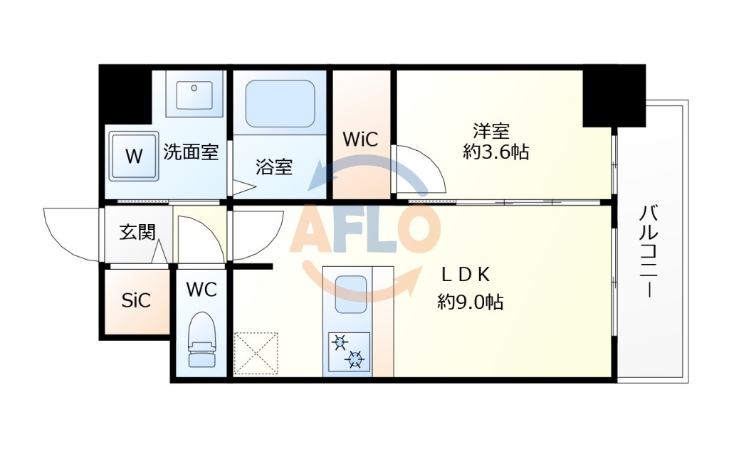 S-RESIDENCE阿波座chiaroの間取り|S-RESIDENCE阿波座chiaro　間取り