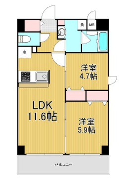 レジデンシア都島アイラの間取り