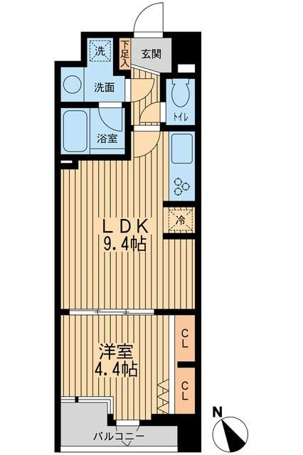 ＴＨＥパームス代々木上原ヴェールテラスの間取り