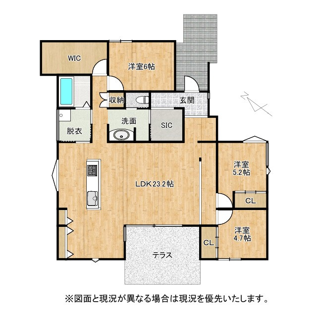 守山市矢島町　新築戸建ての間取り