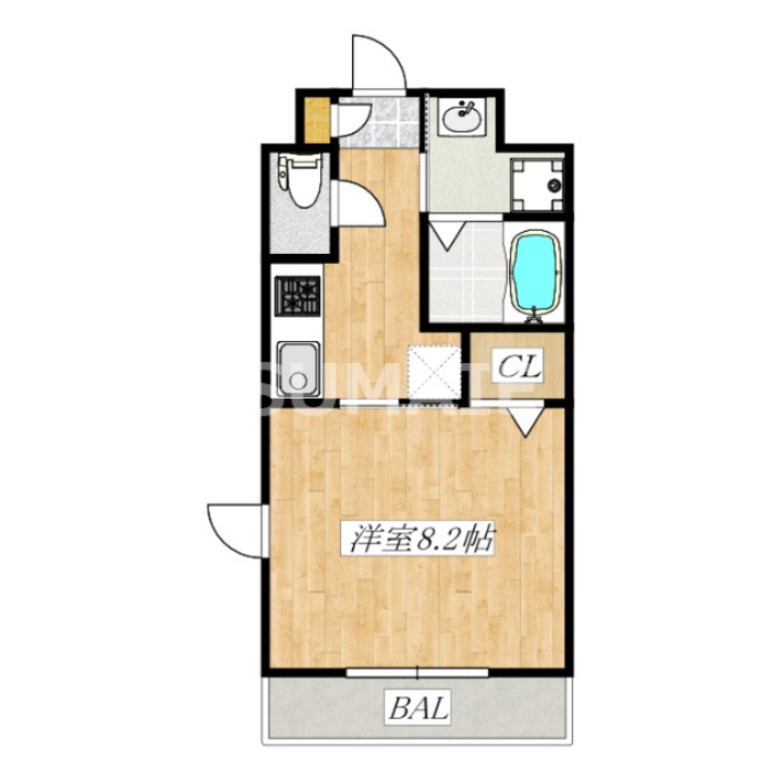 プロスペリタ大宮Sの間取り|8.2帖洋室ご覧ください！