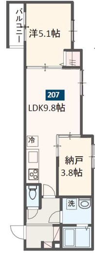 MELDIA八広Ⅴの間取り