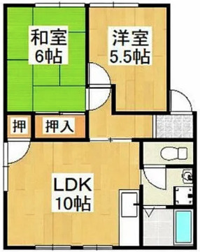 八女郡広川町　2棟一括アパートの間取り