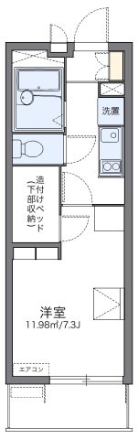 レオパレスヴィルヌーブの間取り|代表的な間取のため実際の間取とは異なる場合があります