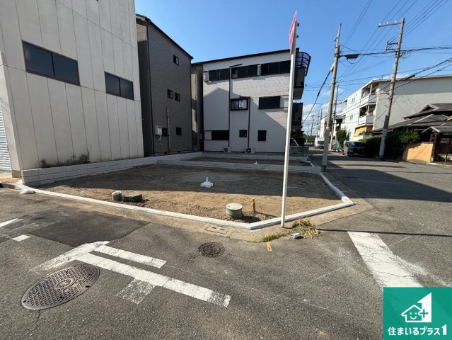 堺市堺区大浜中町　第4期　新築一戸建ての外観|周辺は落ち着いた街並みの住宅地！子育てがしやすい住環境です！まだ未完成ですが、現地でしかわからない事もございます。是非一度ご覧ください。
